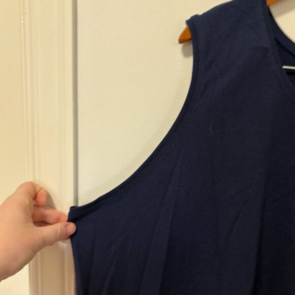 Catherines Suprema Collection Navy Blue Sleeveless Tank Top 3X - Picture 4 of 7